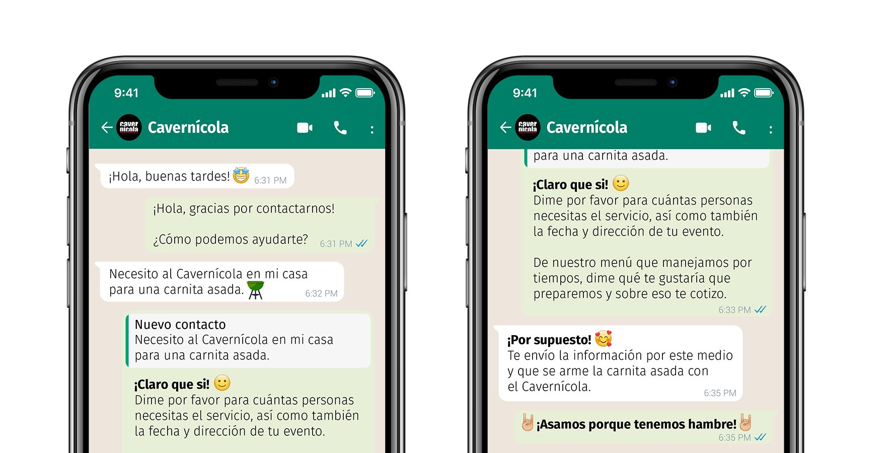 Cavernícola, asamos porque tenemos hambre.